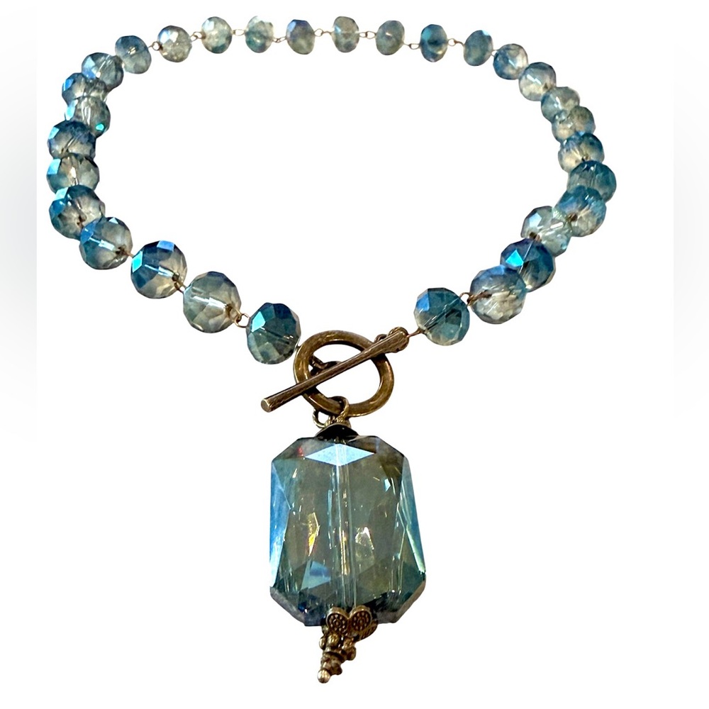 Denim blue drops of Jupiter necklace